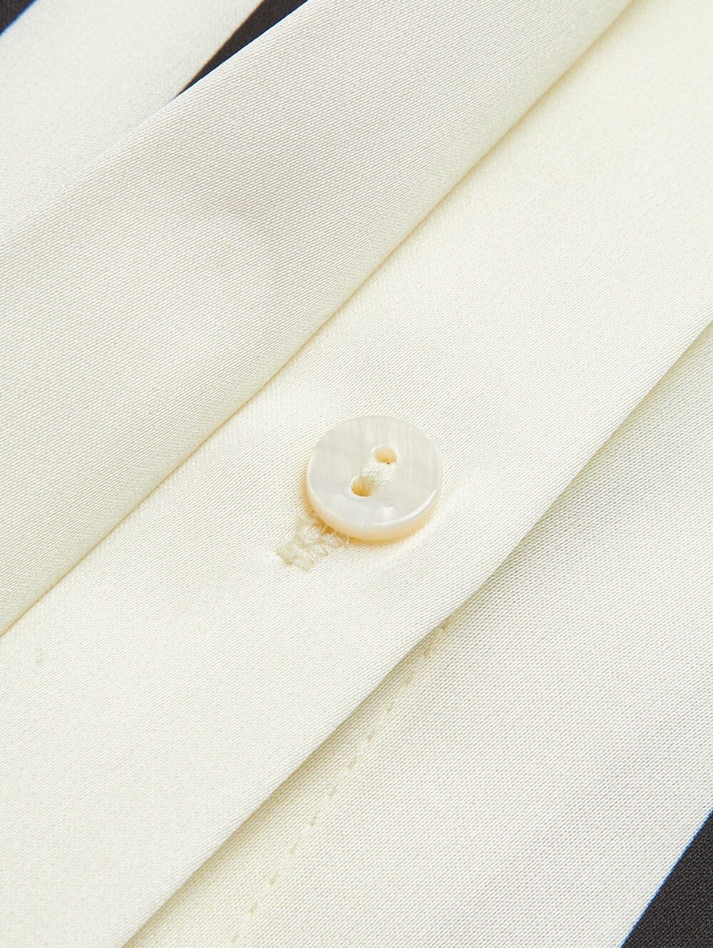Oversized Satin Striped Button Down Blouse - Picture 7 of 9